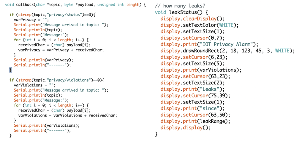 Iteration 2 - Parts of ESP8266 code