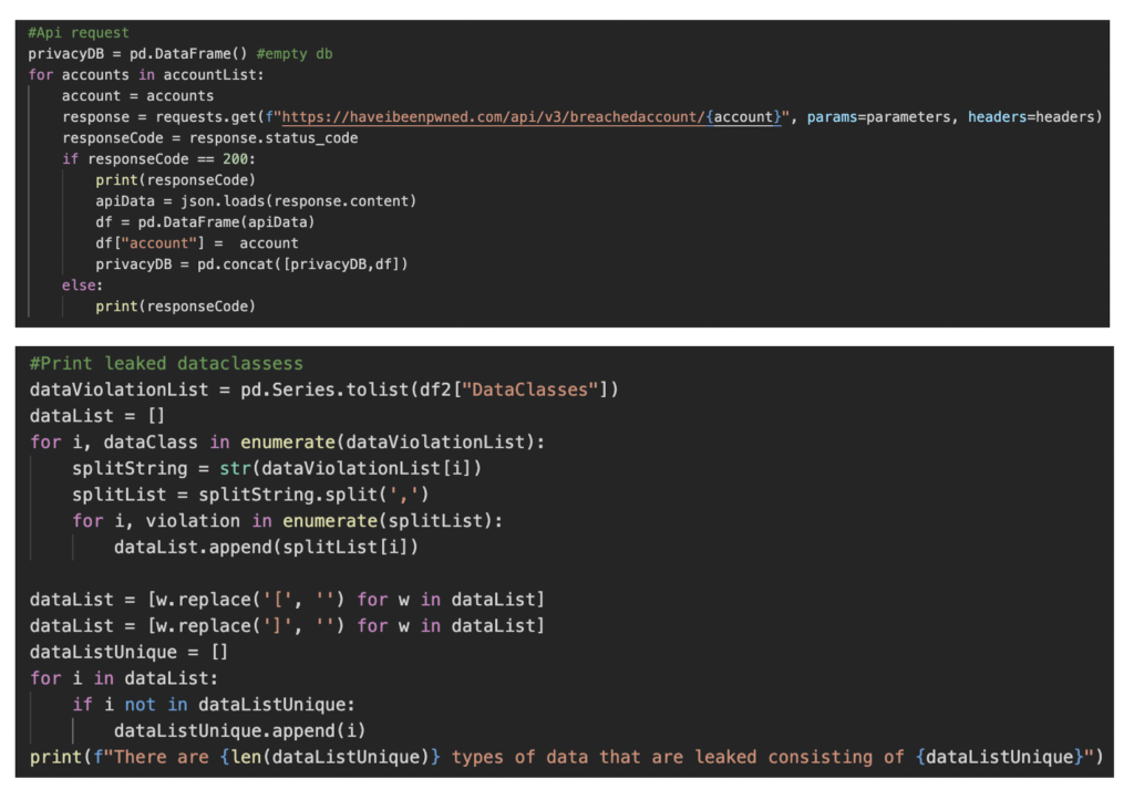 Iteration 2 - Parts of the API code